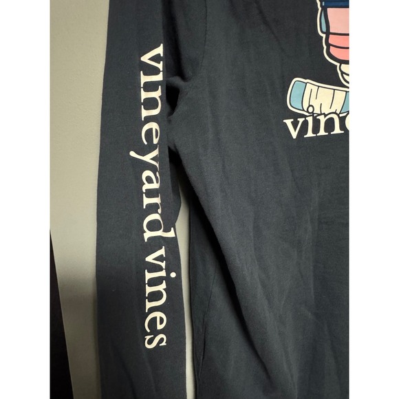 Vineyard Vines Kids Long Sleeve T Shirt Hockey Whale Graphic Navy Blue XL 18 - Picture 4 of 6